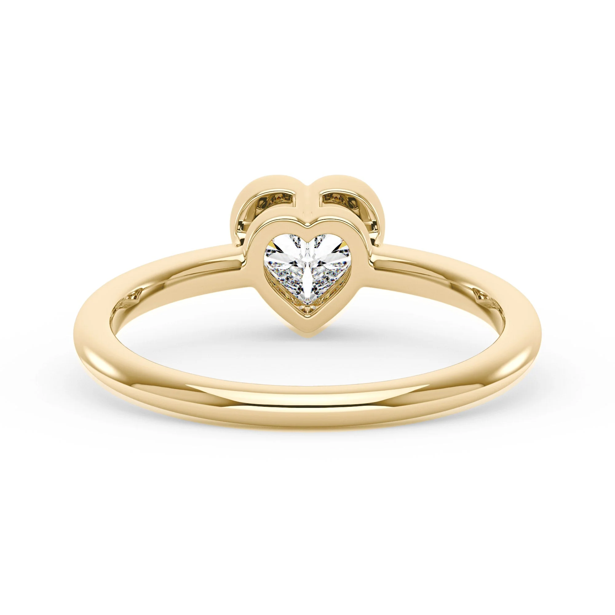 Heart-Shaped Moissanite Bezel Ring - Image 6