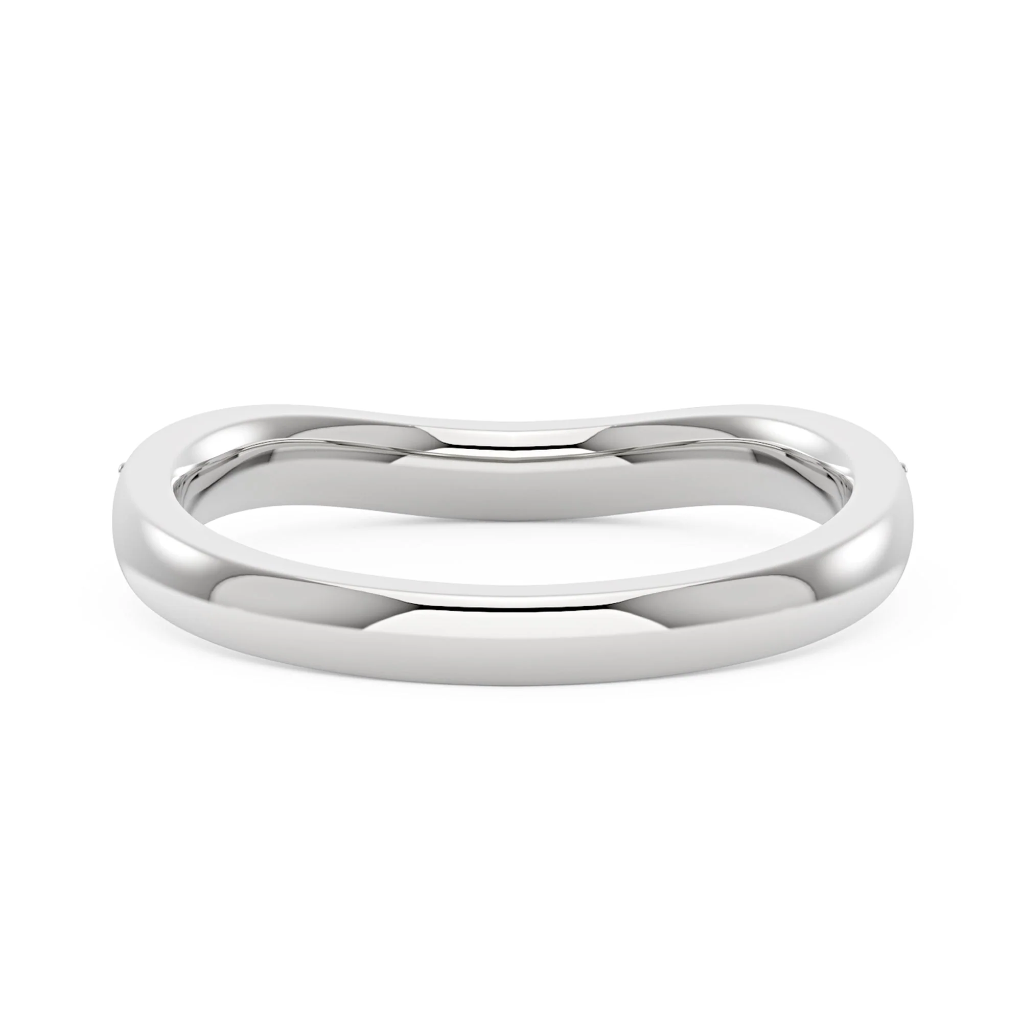 Curved Moissanite Pavé Half Eternity Band - Image 3