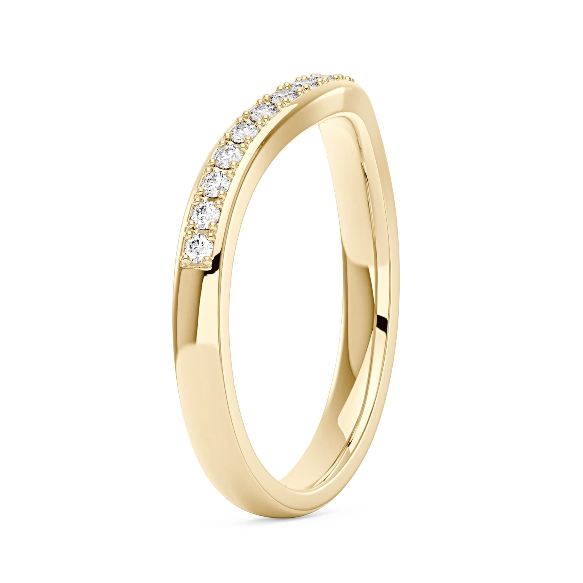 Curved Moissanite Pavé Half Eternity Band - Image 5