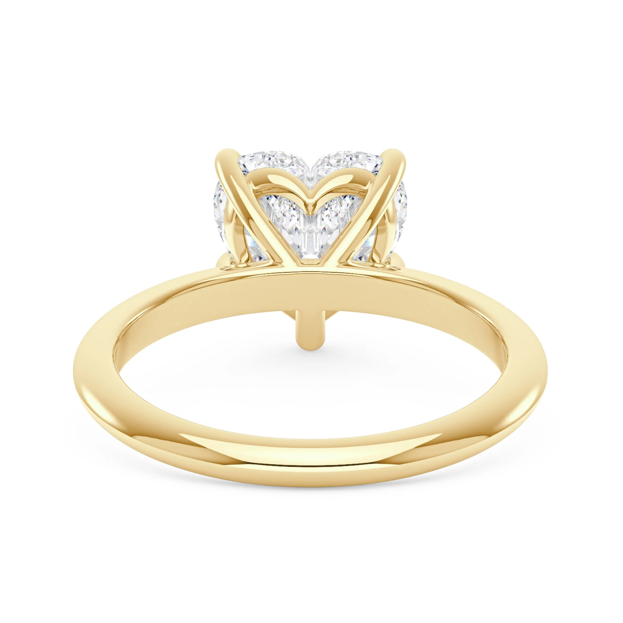 Heart Shaped Moissanite Solitaire Ring - Image 3
