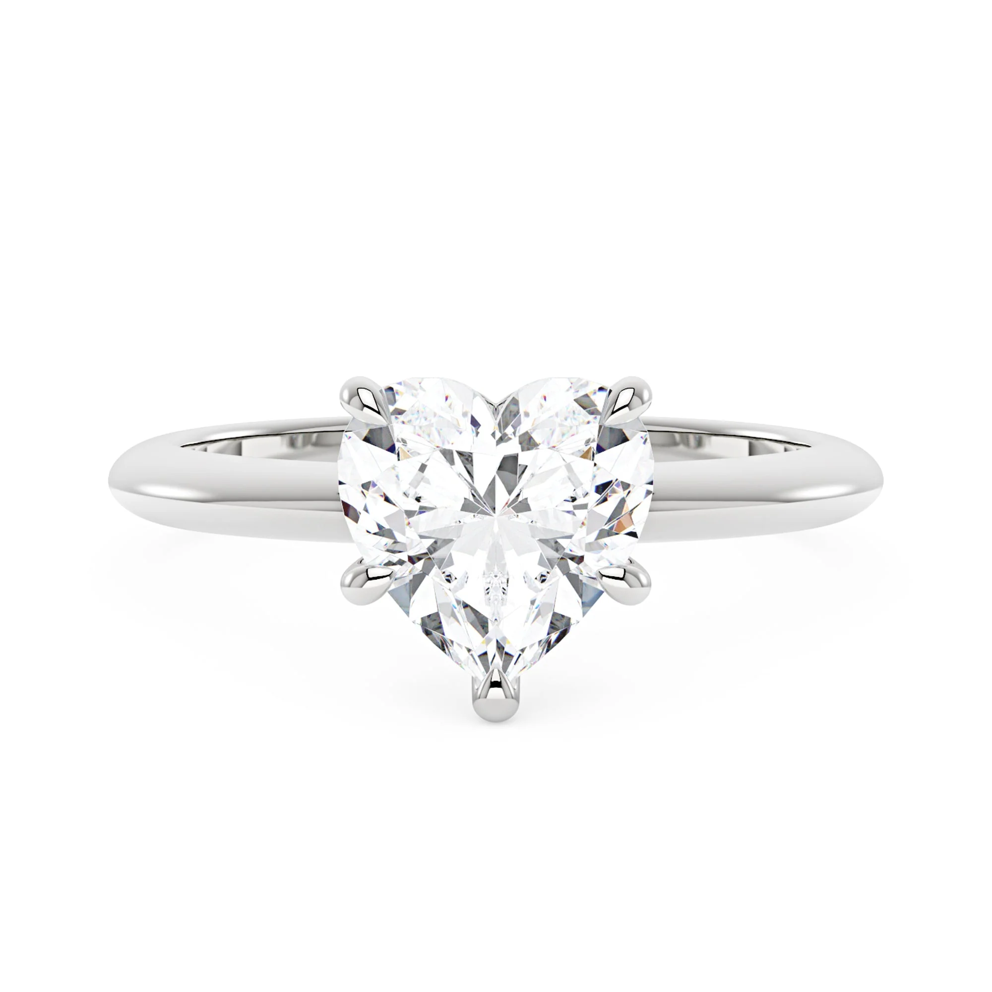 Heart Shaped Moissanite Solitaire Ring - Image 4