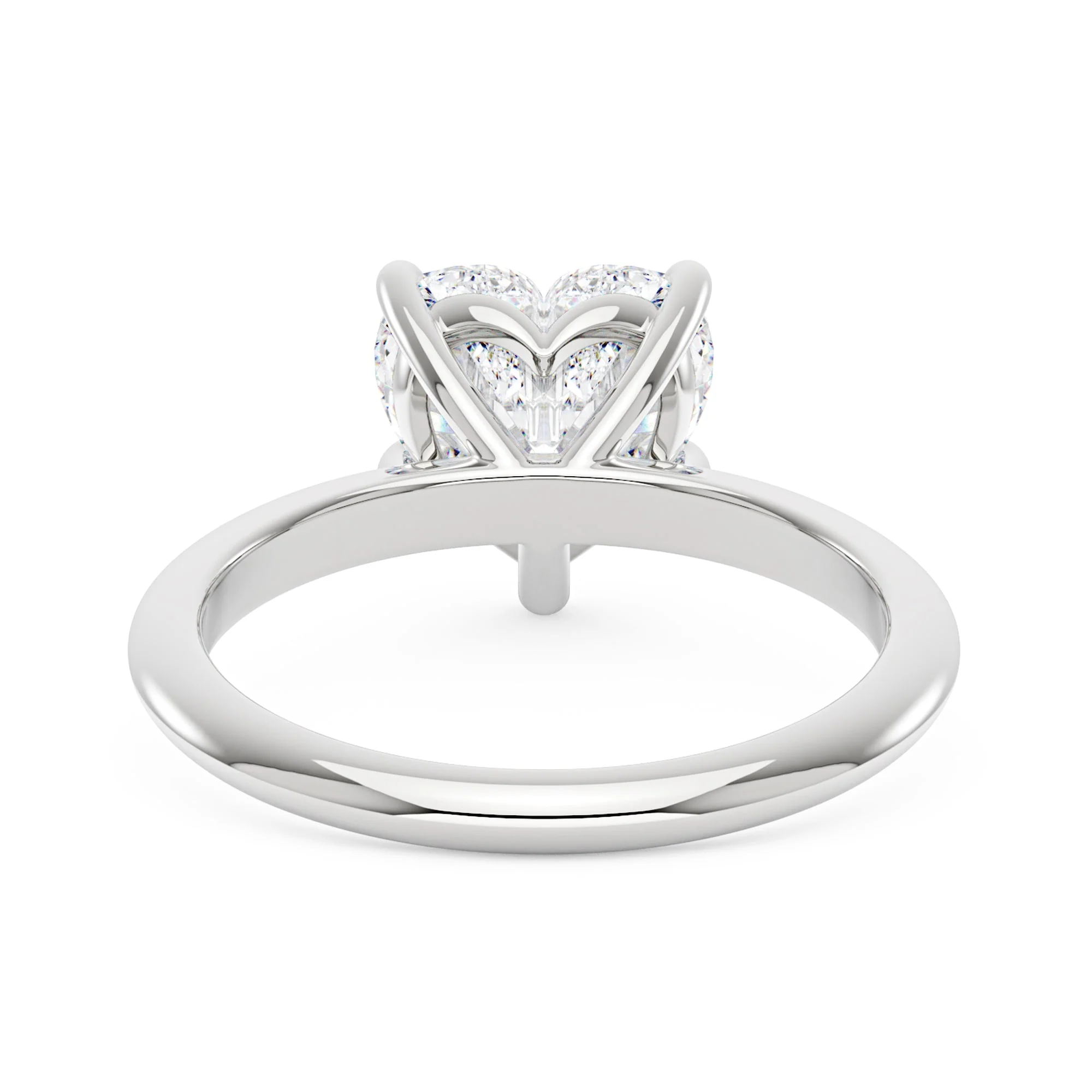 Heart Shaped Moissanite Solitaire Ring - Image 6