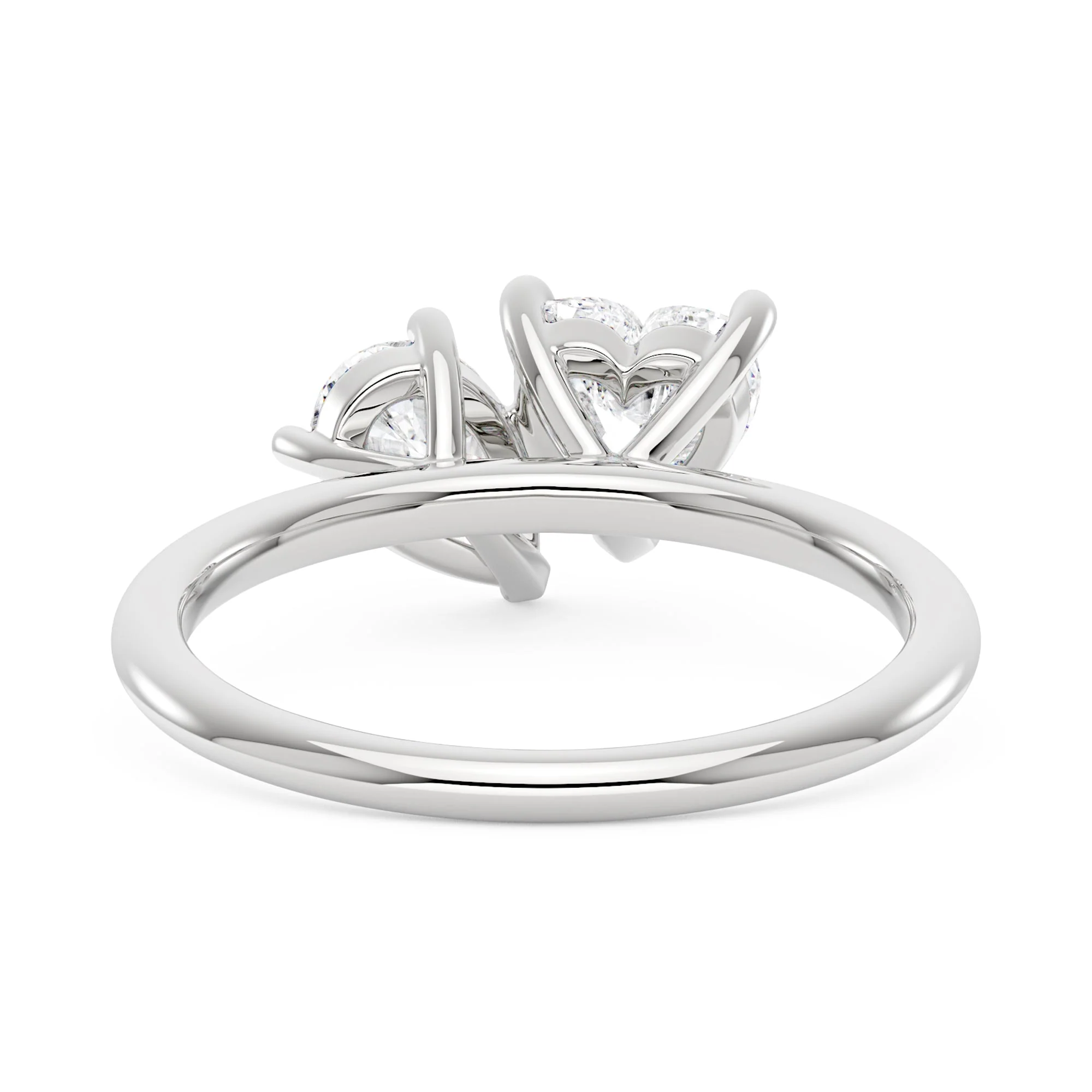 Pear Heart Moissanite Toi et Moi Ring - Image 6