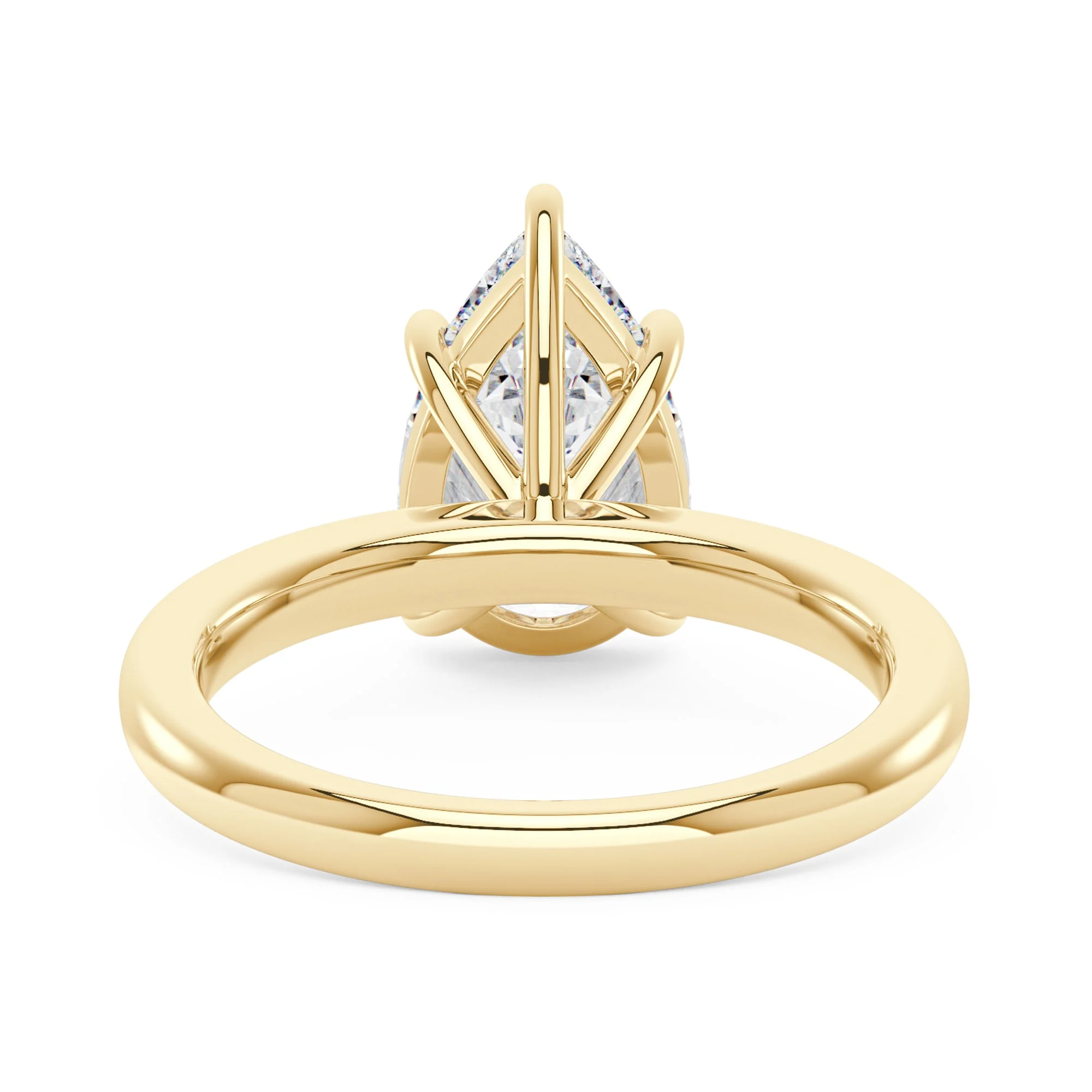 Pear-Shaped Moissanite Solitaire Engagement Ring - Image 3