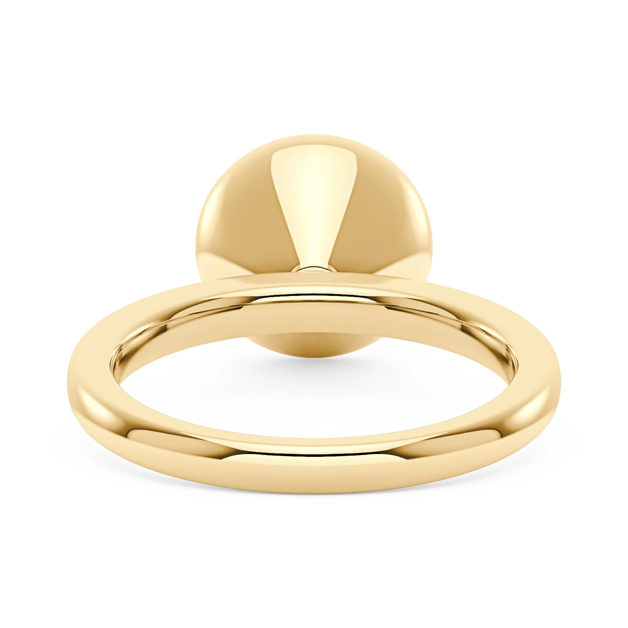 Moissanite Solitaire Round Bezel Ring - Image 6